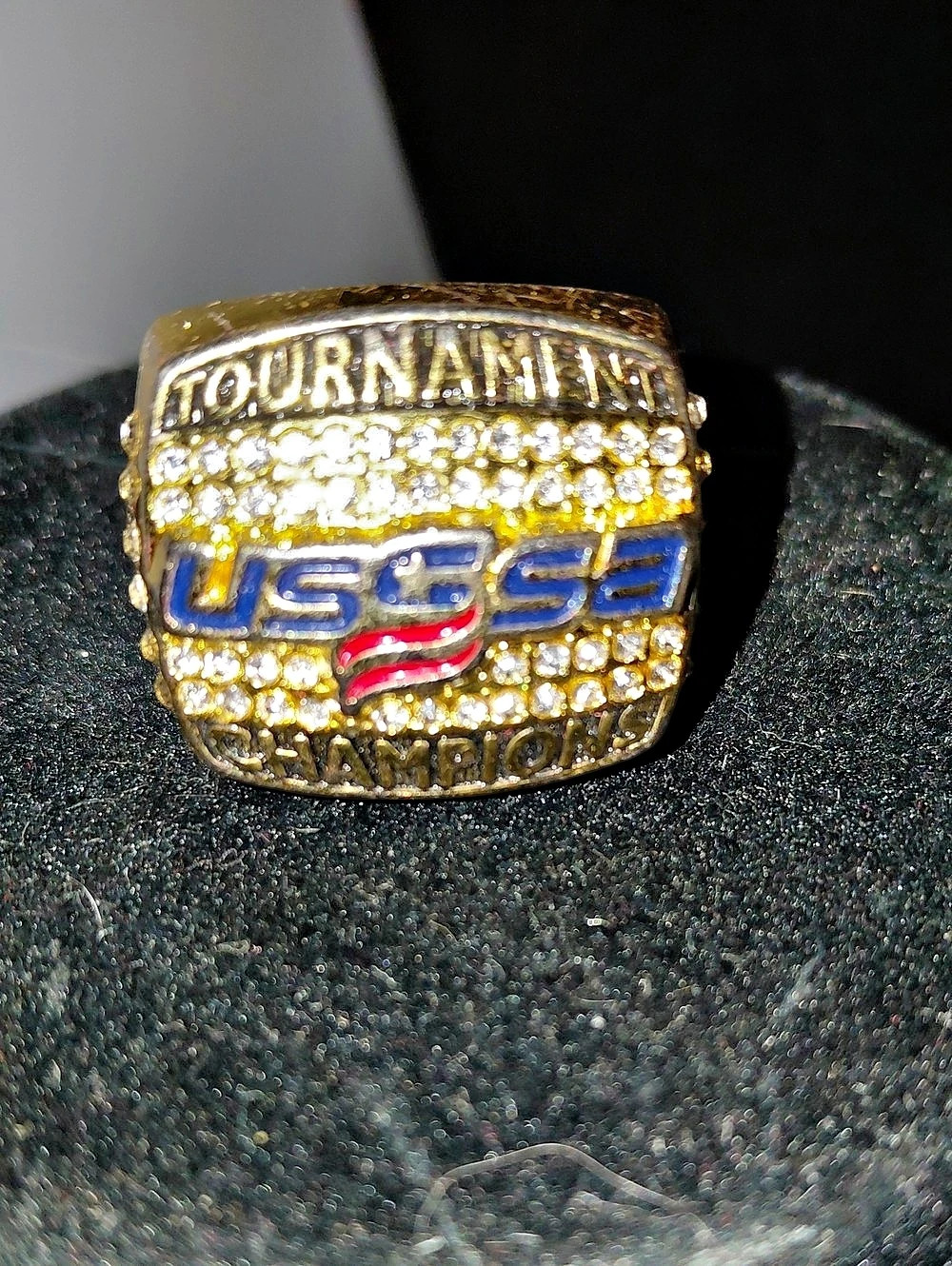 USSSA Tournament Champions Ring Gold & Blue